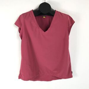 Eddie Bauer Travex Active Tee Women's Large Pink Stretch Pocket Outdoor Summer